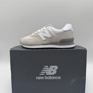 New Balance 574 Core Grey White WL574EVW Women’s 6.5 Classic Sneaker